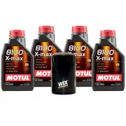 4L Motul 8100 X-MAX 0W40 Wix Filter Motor Oil Change Kit API SN