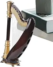 Miniature Harp, Small Instrument Ornament for Home, 5.5 Inch Decorative Tabletop Ornament, Desk Decoration Figure for Home