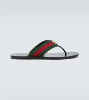 [Gucci] Gucci Interlocking G thong sandals AU 6 black