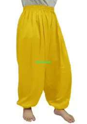 Yellow Cotton Harem Yoga Pants Belly Dance Trousers Aladdin Students Pantalons