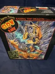 Raising The Dragon Myles Pinkney Glow In The Dark 550 Piece Puzzle Wizard Series