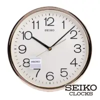 在飛比找momo購物網優惠-【SEIKO 精工】金色/銀色光感外框時鐘掛鐘(SEIKO、