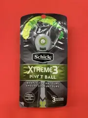 Schick XTreme 3 Pivot Ball Men's 3-Blade Disposable Razor (3 Count - NEW)