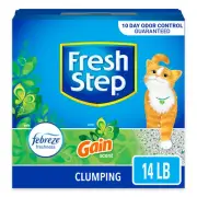 Fresh Step Clumping Cat Litter with Febreze Gain Scent, Long Lasting 14LB