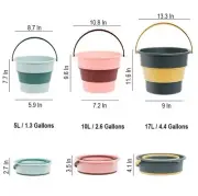 5/10/17L Bucket with Handle Multi Collapsible Bucket Portable Cleaning Valde