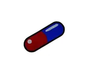 Embroidery patch sew badge iron on glue transfer pill capsule