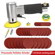 Grinder Pneumatic Polisher Sanding Buffer Orbital Polisher 30Piece Sandpaper Set