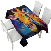 Animal Art Painting Giraffe Tablecloth