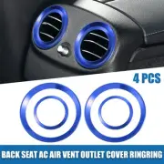 Back Seat AC Air Vent Cover Ring for Alfa Romeo Giulia 16-22 Blue (Pack of 4) (for: Alfa Romeo)