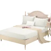 White 1000TC Wrap Around Elastic Fitted Sheet Set