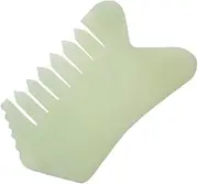 Outanaya 1Pc Jade Stone Massage Comb for Head Scalp Massager Ergonomic Scraping Tool for Adults Smooth Edges for Safe Use Friends and Family Relaxation and Wellness