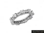 2.40Ct Round Diamond Alternating Anniversary Eternity Band Ring 10K Gold G-H I1
