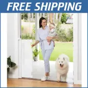 Easy Install Retractable Baby Gate with Robust Mesh - 71" x 41" for Safety