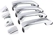 Szwaldaper Car Exterior Front Left, for Chevrolet, for Silverado 1500 2500 3500 2014 2015 2016 2017 2018 Exterior Outside Door Handles 22923605 22929412 22929464 22923599 1 Set White Car Exterior Door