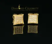 0.26ct Cubic Zirconia 925 Yellow Sterling Silver Hip Hop Kite Women's Earrings