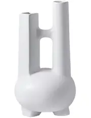 [SOGA] Ornament Modern Geometric Vase in White