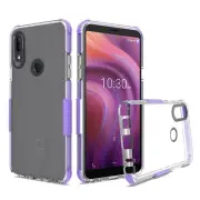 GSA Ultra Edge Shockproof Bumper Case for Alcatel 3V - Clear/Purple