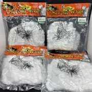 Midwest Cannon Falls (4) Spooky Halloween Stretch Spider Web ~ NEW