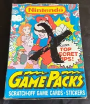 Nintendo Game Packs Wax Box 48 Sealed Game Card Packs 1989 Topps