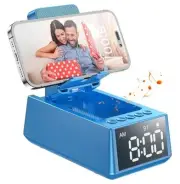 Birthday Gifts for Men Women, Cell Phone Stand Bluetooth Speaker Azure Blue