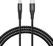 AOFIT USB C to Lightning Cable 2M, Fast Power Delivery iPhone Charger, Apple MFi Certified Nylon Braided Cord, Aluminium Case, for iPhone 14 Pro Max/13/12, iPad Pro/Air/Mini, AirPods, Black