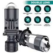 22000LM Mini H4 Laser Bi-LED Projector Hyperboloid Lens Headlight Retrofit 2PCS