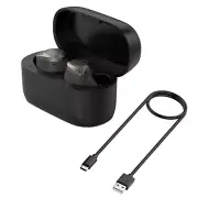 Black Charging Storage And Charging Case with Cable For Jabra Elite 75T Headset