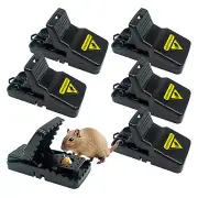 6X Reusable Catching Mice Mouse Traps Mousetrap Bait Snap Spring Rodent Catcher