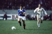 Alain Giresse Of France And Franky Vercauteren Of Belgium 1981 OLD SOCCER PHOTO