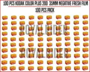 100 PCS Pack Kodak ColorPlus 200 Color Negative Film 35mm Roll Film 36 Exposures