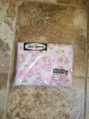 Vtg LADY PEPPERELL No Iron 50 50 Double Fitted Sheet PINK ROSES NOS