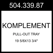 IKEA KOMPLEMENT Pull-out Tray White 19 5/8x13 3/4" 504.339.87