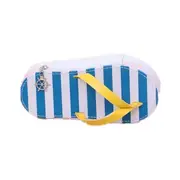 2PCS Cute Fruit Flip-flops Creative Slippers Pencil Bag School Office Stationery Supplies Pencil Case BLUE COLOR