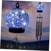 Wind Chimes Outdoor Solar Lights, 42 Inch Large Sympathy Chime 15 LEDs Blue