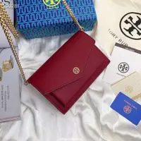 在飛比找蝦皮購物優惠-二手/全新 托里伯奇 Tory Burch 紅色牛皮側背鏈條