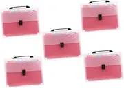 SHINEOFI 5pcs Expandable File Folders Paper Organizer Storage Accordion Binder Receipt Folder Multi-Purpose