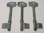 3 Skeleton Keys Vintage NOS Antique Skeleton Keys Bit Keys G, H, & K