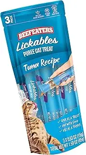 Beefeaters Cat Treats Tuna Recipe Lickable Puree 1.59oz (12-Pack) – Tuna, Grain-Free, Taurine-Enriched, Ideal for Training & Interactive Feeding