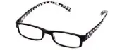 Calabria 762 51 mm Neck Hanging Reading Glasses Black White Checkers +2.50 51mm