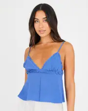 [Mooloola] Mooloola Women's Sasha Top in Cornflower Size 4 4 Cornflower