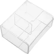 Vaguelly Box Acrylic Clear Card Organizer Box for Learning and Story Cards Spacious Transparent Storage for Home Classroom and Office Use