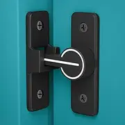 Barn Door Lock, 90 Degree Luminous Sliding Door Latch Lock, Heavy Duty Gate Bolt Latch Safety Door Bolt Latch Lock for Bathroom Garden Garage