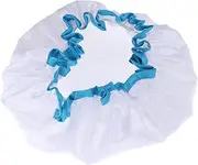 Ipetboom Double Layer Bath Hat for Women Shower Cap Elastic Band Soft for Travel Spa