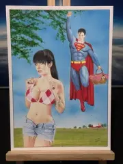 Superman And Lois Lane Tim Grayson Original Comic Art DC Universe