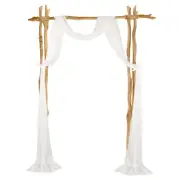 Wedding Arch Draping Fabric, 1 Panel 20 FT Backdrop Curtains, Beige White