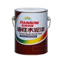 在飛比找PChome24h購物優惠-Rainbow虹牌油漆 油性水泥漆 草綠-1加侖