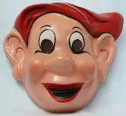 Vintage Walt Disney Snow White and the Seven Dwarfs Dopey Halloween Mask Red Ha