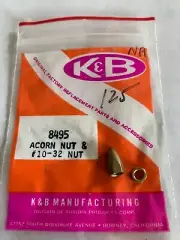 K&B Mecoa Acorn Prop Nut & 10-32 Nut 7.5cc Size Boat Engine Inboard OutboardNOS