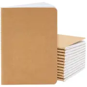 12-Pack Kraft Paper Notebooks A6 Size, 4x6 In Writing Journal with 80 Lined P...