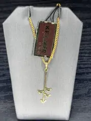 Kramer New York Necklace Gold Tone Butterfly Pendant Dainty 16” 1960’s NOS
